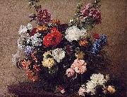 Henri Fantin-Latour Latour Bouquet of Diverse Flowers Spain oil painting artist